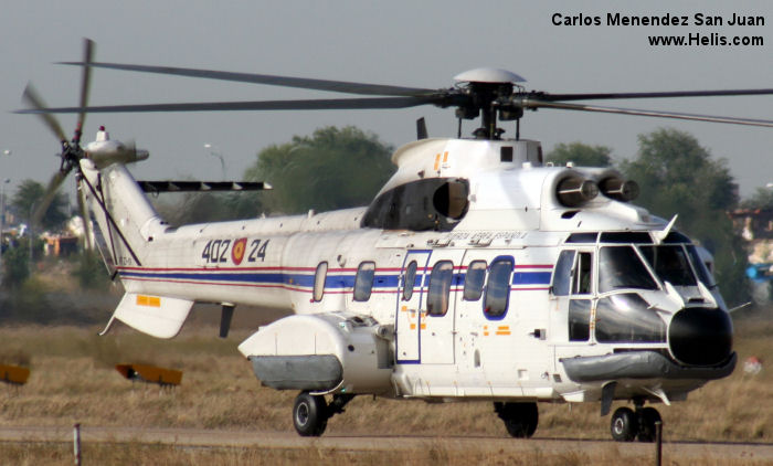 Helicopter Eurocopter AS532UL Cougar Serial 2621 Register HT.27-01 used by Ejercito del Aire EdA (Spanish Air Force). Aircraft history and location