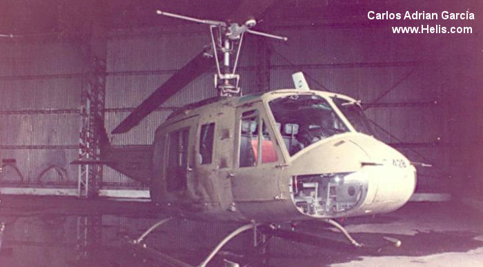 Helicopter Bell 205A-1 Serial 30213 Register N205LM AE-428 used by Idaho Helicopters ,Aviacion de Ejercito Argentino EA (Argentine Army Aviation). Aircraft history and location