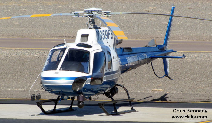 Helicopter Eurocopter AS350B3 Ecureuil Serial 4660 Register N359FB used by PHXPD (Phoenix Police Department). Built 2009. Aircraft history and location