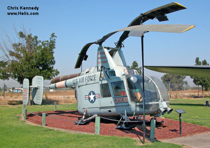 Helicopter Kaman H-43 Huskie Serial 139 Register 62-4513 used by US Air Force USAF. Aircraft history and location