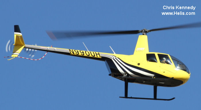Helicopter Robinson R44 II Serial 10696 Register N990UH. Built 2005. Aircraft history and location