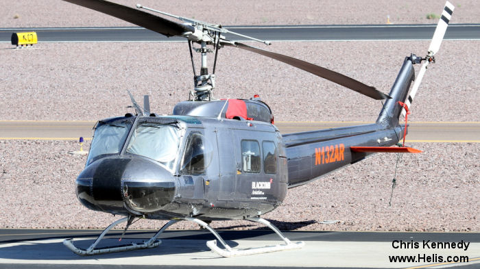 Helicopter Bell UH-1D Iroquois Serial 5073 Register N285MM N132AR 65-10029 used by Blackcomb Helicopters ,US Army Aviation Army. Aircraft history and location