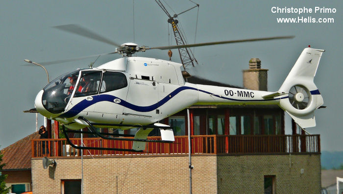 Helicopter Eurocopter EC120B Serial 1108 Register OO-MMC ZS-RLO used by Department of Environmental Affairs SA.DEA. Built 2000. Aircraft history and location