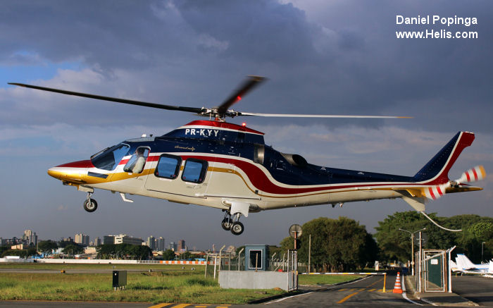 Helicopter AgustaWestland AW109SP GrandNew Serial 22269 Register PR-KYY. Built 2012. Aircraft history and location