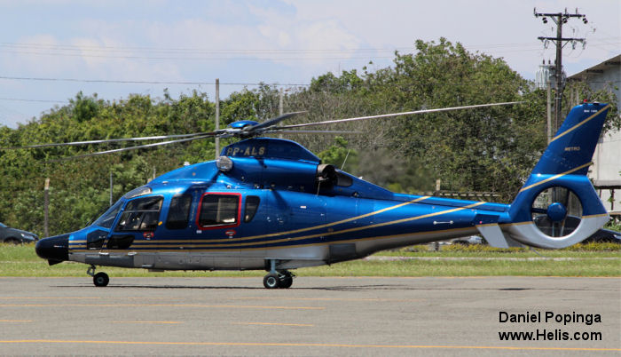 Helicopter Eurocopter EC155B1 Serial 6880 Register PP-ALS. Built 2009. Aircraft history and location