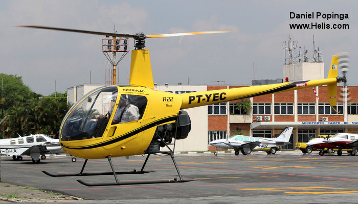 Helicopter Robinson R22 Beta Serial 2350 Register PT-YEC LV-WDI. Aircraft history and location