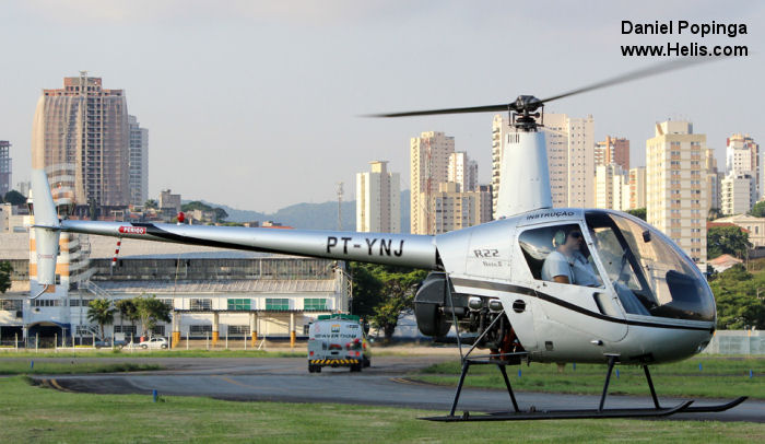 Helicopter Robinson R22 Beta II Serial 3029 Register PT-YNJ. Aircraft history and location
