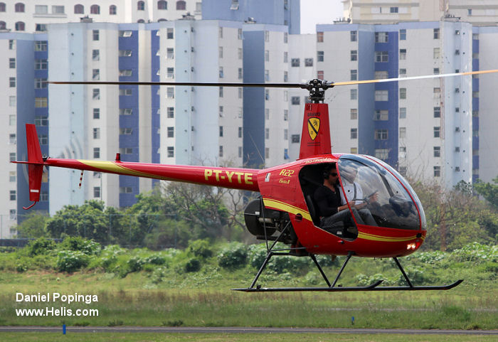 Helicopter Robinson R22 Beta II Serial 2845 Register PT-YTE. Aircraft history and location