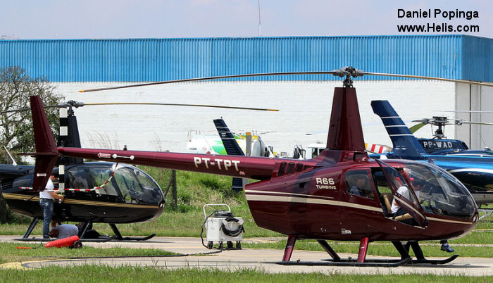 Helicopter Robinson R66 Turbine Serial 0351 Register PT-TPT. Aircraft history and location