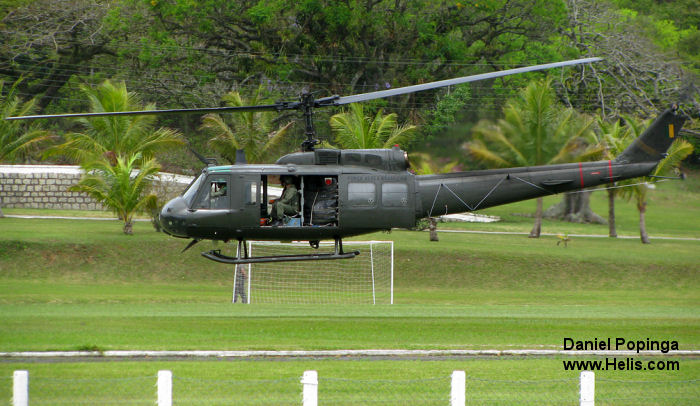 Helicopter Bell UH-1H Iroquois Serial 13334 Register 8701 72-21635 used by Força Aérea Brasileira (Brazilian Air Force) ,US Army Aviation Army. Built 1973. Aircraft history and location