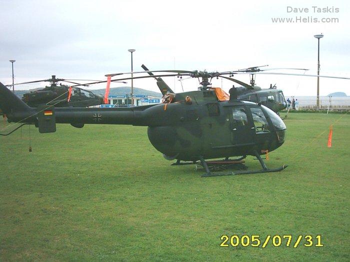 Helicopter MBB Bo105P PAH-1 Serial 6026 Register 86+26 used by Heeresflieger (German Army Aviation). Aircraft history and location