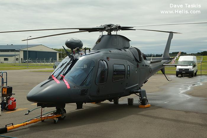 Helicopter AgustaWestland A109LUH Serial 13785 Register NZ3404 used by Royal New Zealand Air Force RNZAF. Built 2011. Aircraft history and location