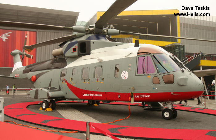 Helicopter AgustaWestland AW101 641 Serial 50243 Register ZR339 used by AgustaWestland UK. Aircraft history and location