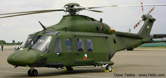 Helicopter AgustaWestland AW139 Serial 31059 Register 275 used by Aer Chór na hÉireann (Irish Air Corps). Built 2006. Aircraft history and location