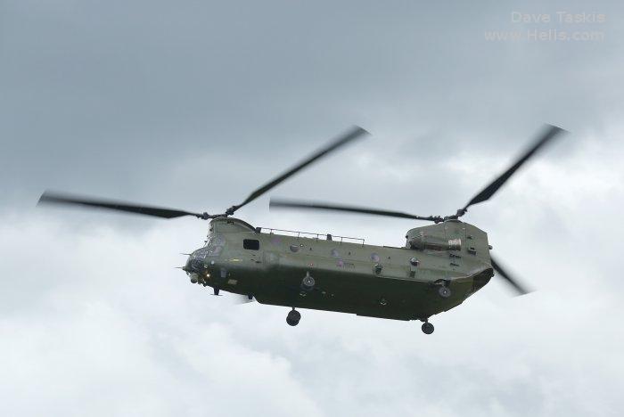 Helicopter Boeing CH-47D Chinook Serial M.7008 Register ZA682 used by Royal Air Force RAF. Aircraft history and location