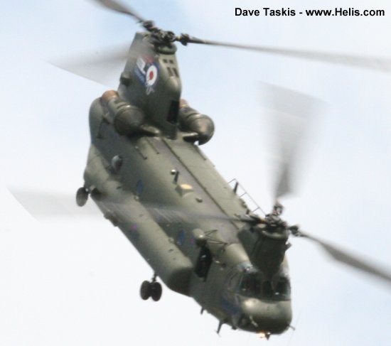 Helicopter Boeing CH-47D Chinook Serial M.4458 Register ZH895 N2034K used by Royal Air Force RAF ,Boeing Helicopters. Aircraft history and location