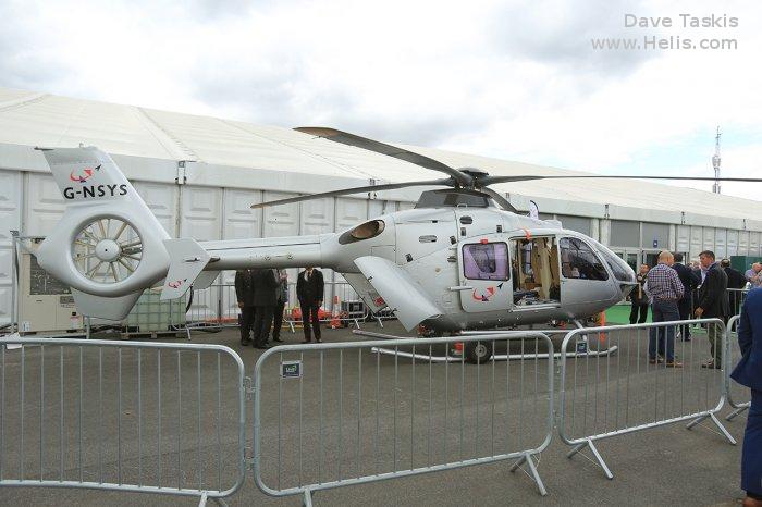 Helicopter Eurocopter EC135T1 Serial 0115 Register G-NSYS M-GLBL G-CEYF P4-XTC P4-LGB G-HARP VP-CAF used by Nova Systems ,Starspeed Ltd ,Air Harrods Ltd. Built 1999. Aircraft history and location
