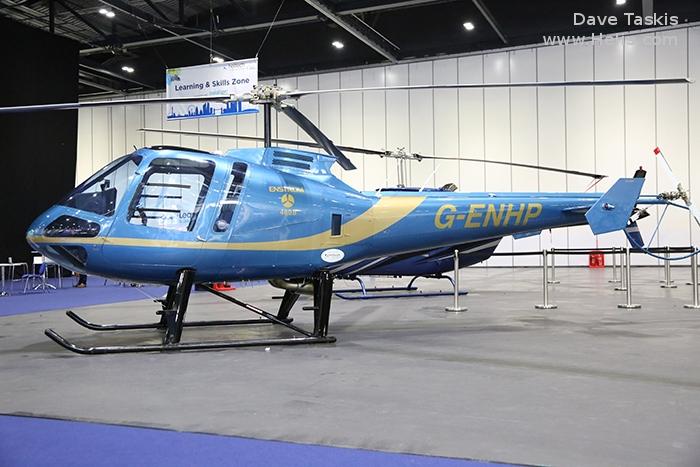 Helicopter Enstrom 480B Serial 5084 Register G-ENHP used by Eastern Atlantic Helicopters. Built 2005. Aircraft history and location