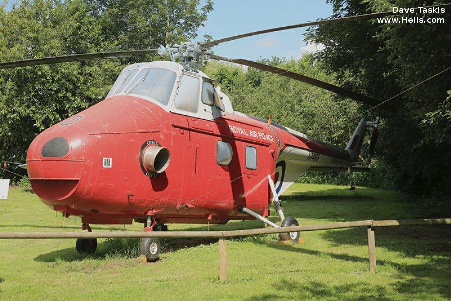 Helicopter Westland Whirlwind HAR.10 Serial wa417 Register XR485 used by Royal Air Force RAF. Built 1963. Aircraft history and location