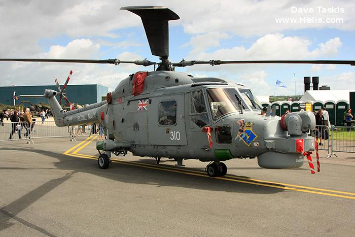 Helicopter Westland Lynx  HAS2 Serial 117 Register XZ691 used by Fleet Air Arm RN (Royal Navy). Built 1979. Aircraft history and location