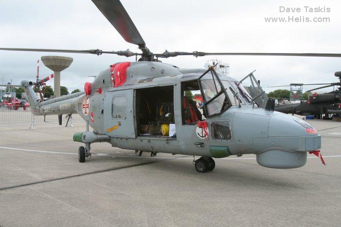 Helicopter Westland Super Lynx mk95 Serial 375 Register 19203 used by Marinha Portuguesa (Portuguese Navy). Built 1993. Aircraft history and location