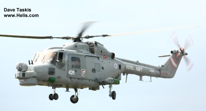 Helicopter Westland Lynx HAS3 Serial 305 Register ZD266 used by Fleet Air Arm RN (Royal Navy). Aircraft history and location