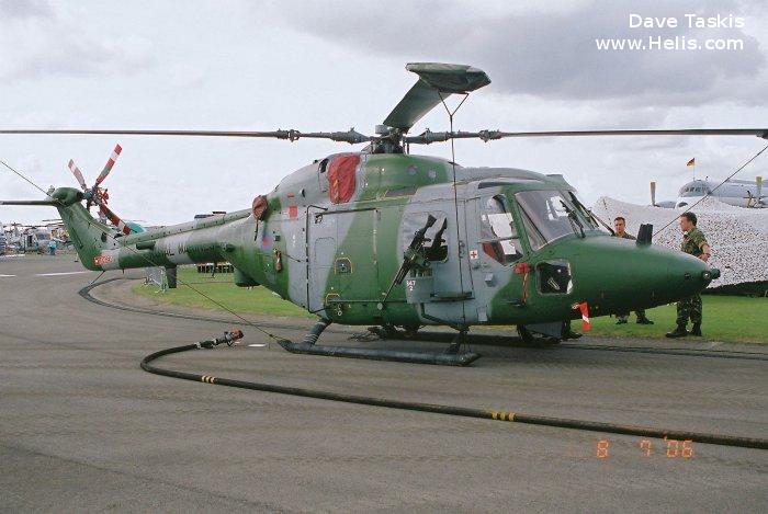 Helicopter Westland Lynx AH1 Serial 058 Register XZ182 used by Royal Marines RM ,Army Air Corps AAC (British Army). Built 1978 Converted to Lynx AH7. Aircraft history and location