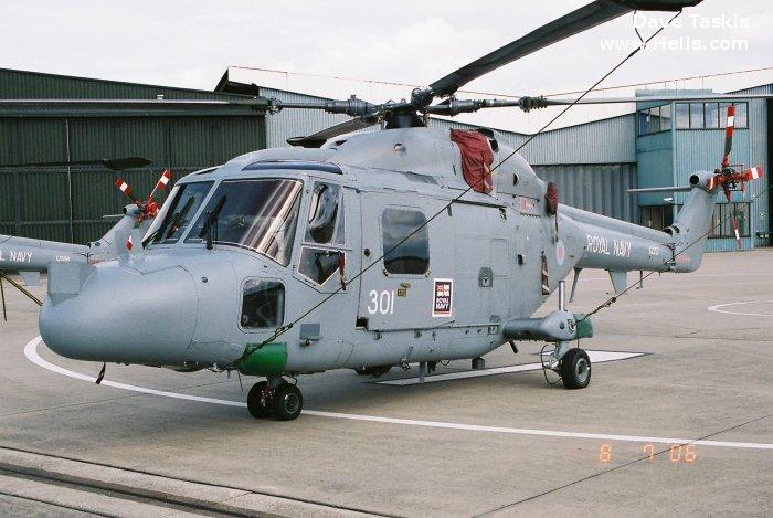 Helicopter Westland Lynx  HAS2 Serial 103 Register XZ257 used by Fleet Air Arm RN (Royal Navy). Built 1979. Aircraft history and location