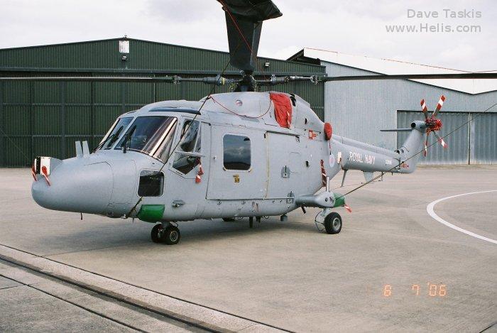 Helicopter Westland Lynx  HAS2 Serial 135 Register XZ696 used by Fleet Air Arm RN (Royal Navy) ,Westland. Built 1979. Aircraft history and location