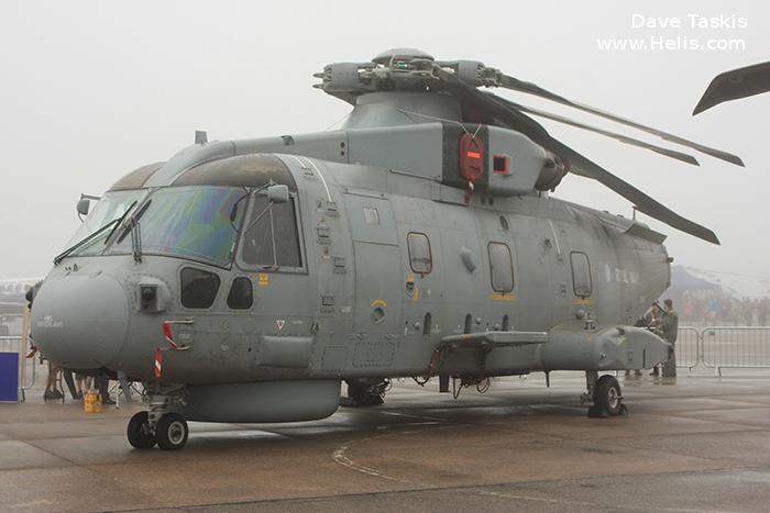 Helicopter AgustaWestland Merlin HM.1 Serial 50074 Register ZH837 used by Fleet Air Arm RN (Royal Navy). Aircraft history and location