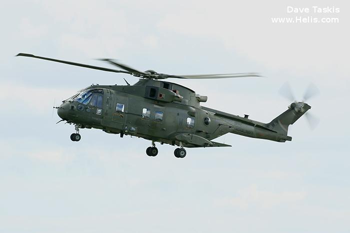 Helicopter AgustaWestland Merlin HC.3 Serial 50195 Register ZJ137 used by Fleet Air Arm RN (Royal Navy) ,Royal Air Force RAF. Built 2002. Aircraft history and location