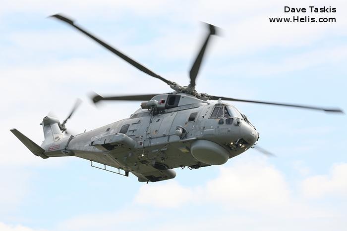 Helicopter AgustaWestland Merlin HM.1 Serial 50151 Register ZH857 used by Fleet Air Arm RN (Royal Navy). Built 2001. Aircraft history and location