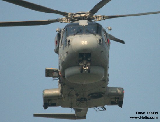 Helicopter AgustaWestland Merlin HM.1 Serial 50155 Register ZH858 used by Fleet Air Arm RN (Royal Navy). Built 2000. Aircraft history and location