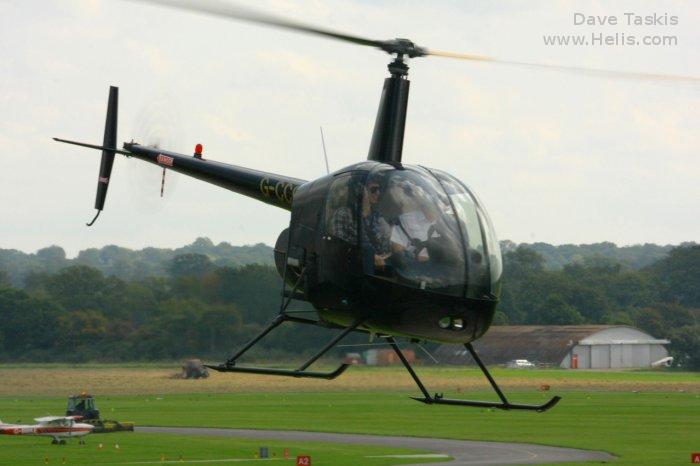 Helicopter Robinson R22 Beta Serial 3453 Register G-NDIA G-CCGE. Built 2003. Aircraft history and location