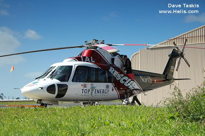 Helicopter Sikorsky S-76A Serial 760133 Register ZK-IAL N76LP N56EH VP-BJF VR-BJF SX-HBE used by New Zealand Rescue Helicopters NEST (Northland Emergency Services Trust) ,Helicopter Transport Services HTS ,ERA Helicopters. Aircraft history and location