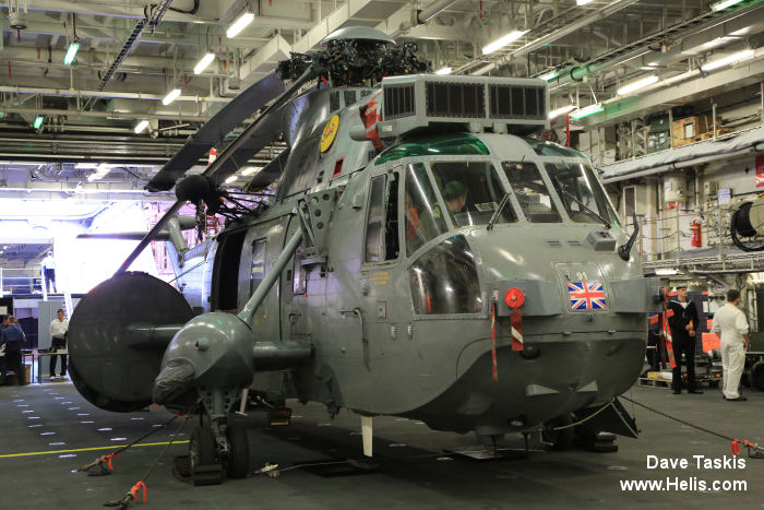 Helicopter Westland Sea King HAS.5 Serial wa 887 Register ZA126 used by Fleet Air Arm RN (Royal Navy). Built 1980. Aircraft history and location