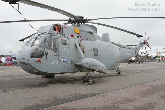 Helicopter Westland Sea King HAS.1 Serial wa 630 Register XV642 used by Fleet Air Arm RN (Royal Navy). Built 1969. Aircraft history and location
