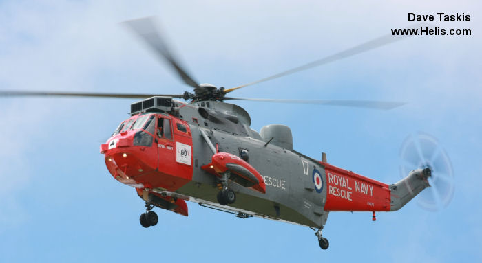 Helicopter Westland Sea King HAS.1 Serial wa 658 Register XV670 used by Fleet Air Arm RN (Royal Navy). Built 1970 Converted to Sea King HU.5. Aircraft history and location