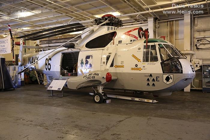 Helicopter Sikorsky HSS-2 Sea King Serial 61-073 Register 148999 used by US Navy USN. Aircraft history and location