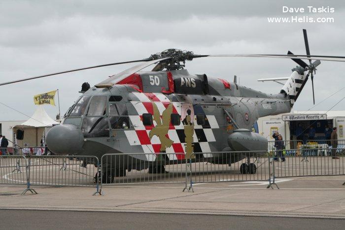 Helicopter Sud Aviation SA321G Super Frelon Serial 162 Register 162 used by Aéronautique Navale (French Navy). Aircraft history and location