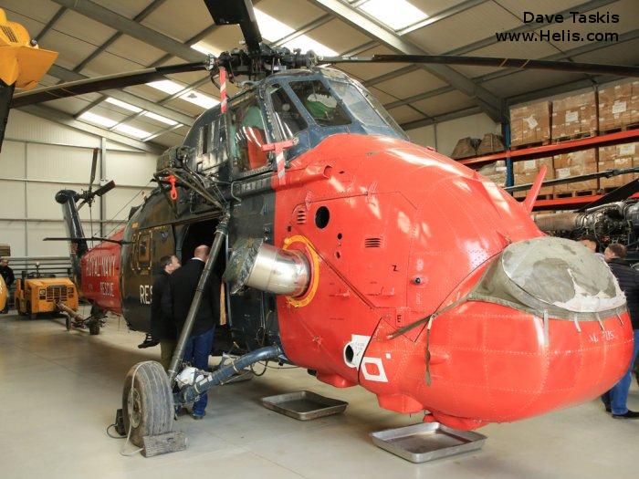 Helicopter Westland Wessex HU.5 Serial wa483 Register G-WSEX XT761 used by Fleet Air Arm RN (Royal Navy) ,Royal Marines RM. Built 1966. Aircraft history and location