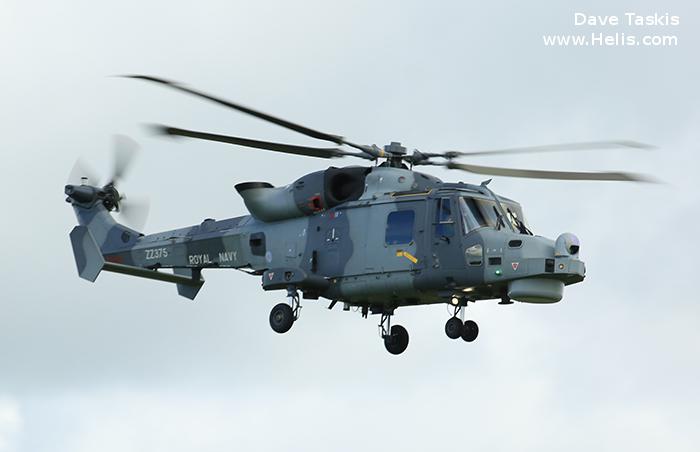 Helicopter AgustaWestland AW159 Wildcat HMA2 Serial 494 Register ZZ375 used by Fleet Air Arm RN (Royal Navy). Aircraft history and location