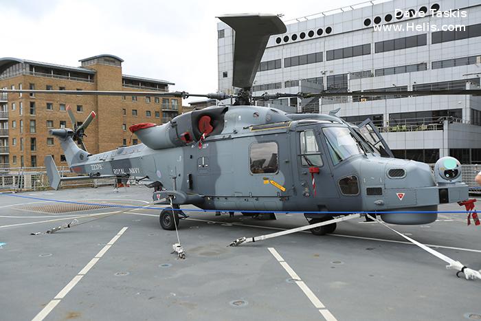 Helicopter AgustaWestland AW159 Wildcat HMA2 Serial 495 Register ZZ376 used by Fleet Air Arm RN (Royal Navy). Aircraft history and location