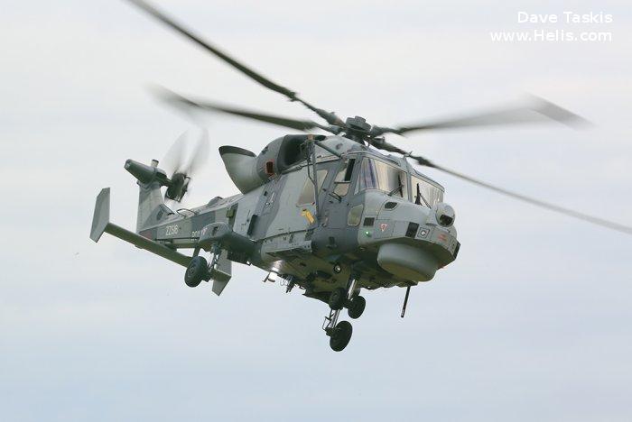 Helicopter AgustaWestland AW159 Wildcat HMA2 Serial 521 Register ZZ516 used by Fleet Air Arm RN (Royal Navy). Built 2015. Aircraft history and location