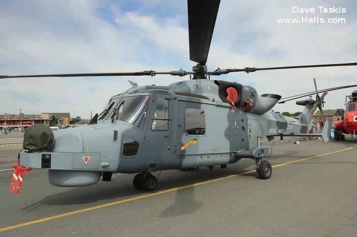 Helicopter AgustaWestland AW159 Wildcat HMA2 Serial 500 Register ZZ381 used by Fleet Air Arm RN (Royal Navy). Built 2014. Aircraft history and location