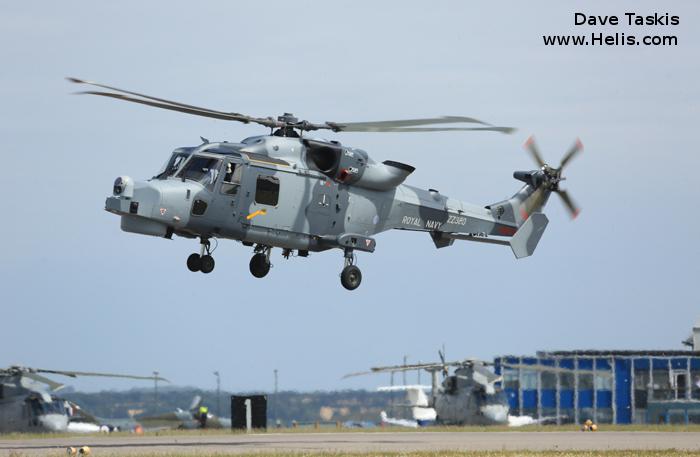 Helicopter AgustaWestland AW159 Wildcat HMA2 Serial 499 Register ZZ380 used by Fleet Air Arm RN (Royal Navy). Aircraft history and location