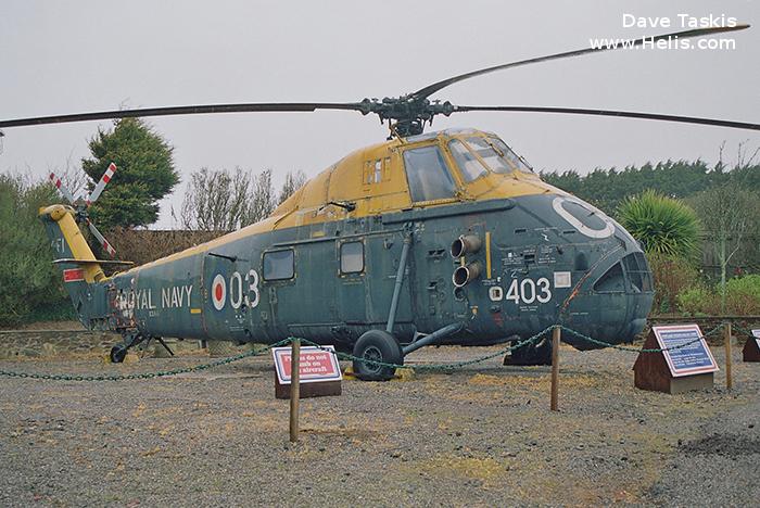 Helicopter Westland Wessex HAS.1 Serial wa267 Register XS887 used by Fleet Air Arm RN (Royal Navy). Built 1966. Aircraft history and location