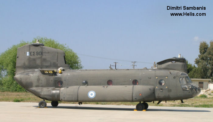 Helicopter Boeing CH-47D Chinook Serial M.3569 Register ES901 used by Elliniki Aeroporia Stratou HAA (Hellenic Army Aviation). Aircraft history and location