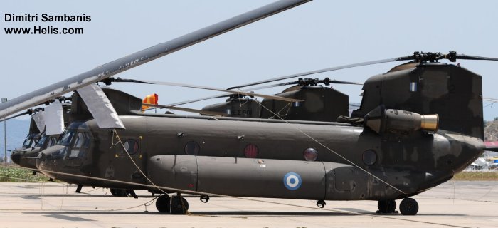 Helicopter Boeing CH-47D Chinook Serial M.3564 Register ES902 used by Elliniki Aeroporia Stratou HAA (Hellenic Army Aviation). Aircraft history and location