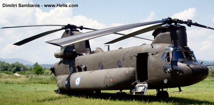 Helicopter Boeing CH-47SD Chinook Serial M.4283 Register ES913 used by Elliniki Aeroporia Stratou HAA (Hellenic Army Aviation). Aircraft history and location
